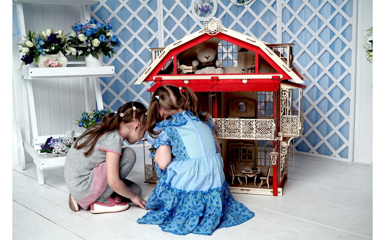 Купить Кукольный домик конструктор Lemmo из дерева
