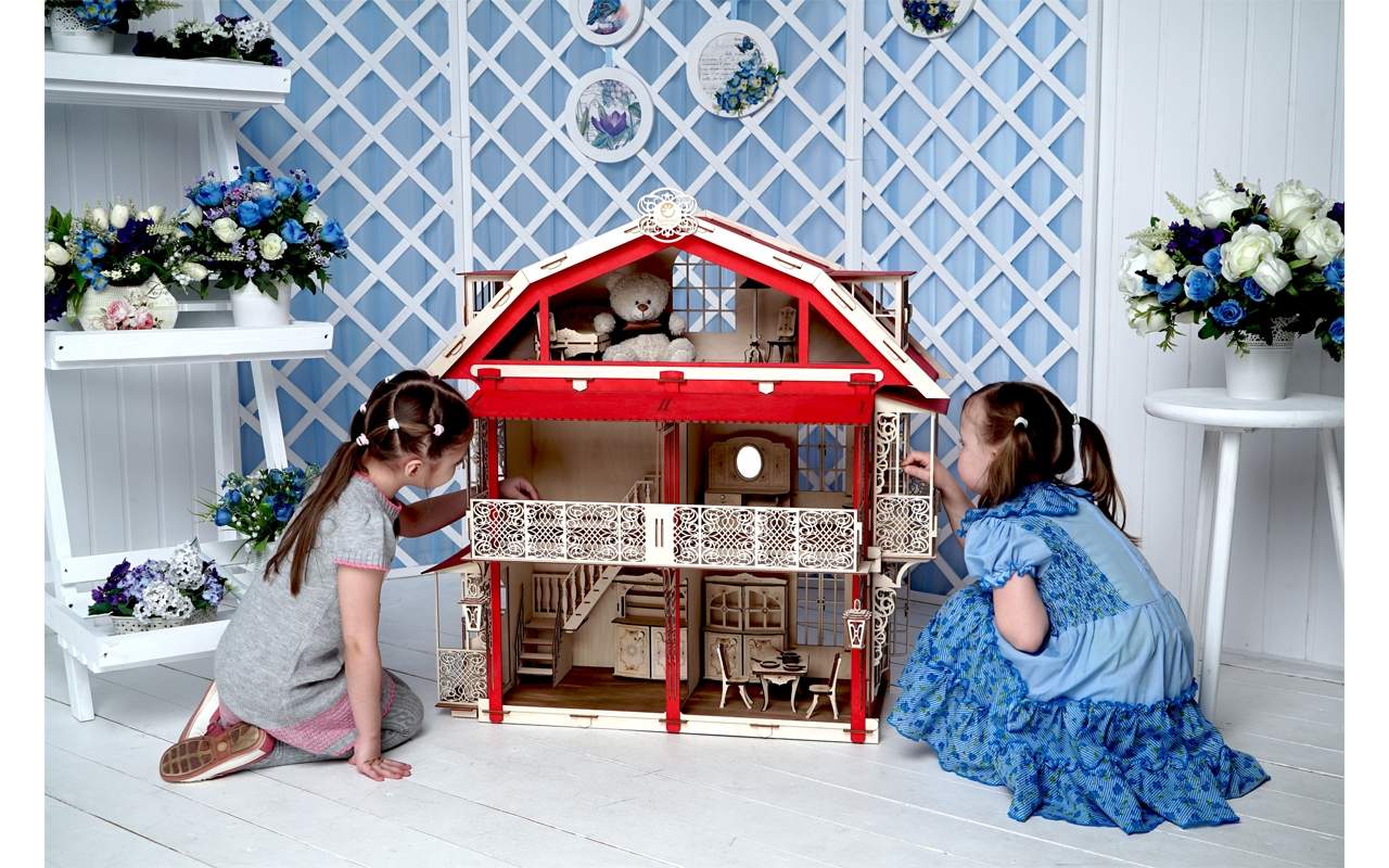 Купить Кукольный домик конструктор Lemmo из дерева