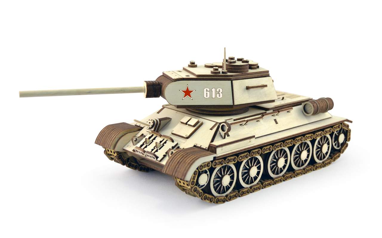 Купить Танк Т-34-85 конструктор Lemmo из дерева