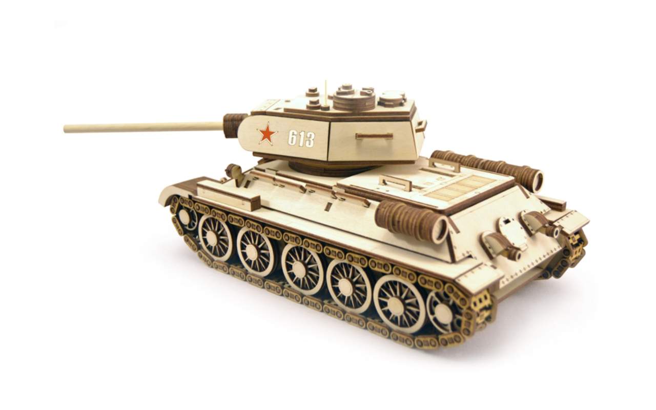 Купить Танк Т-34-85 конструктор Lemmo из дерева