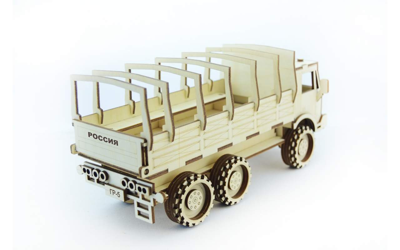 Купить Военный грузовик конструктор Lemmo из дерева