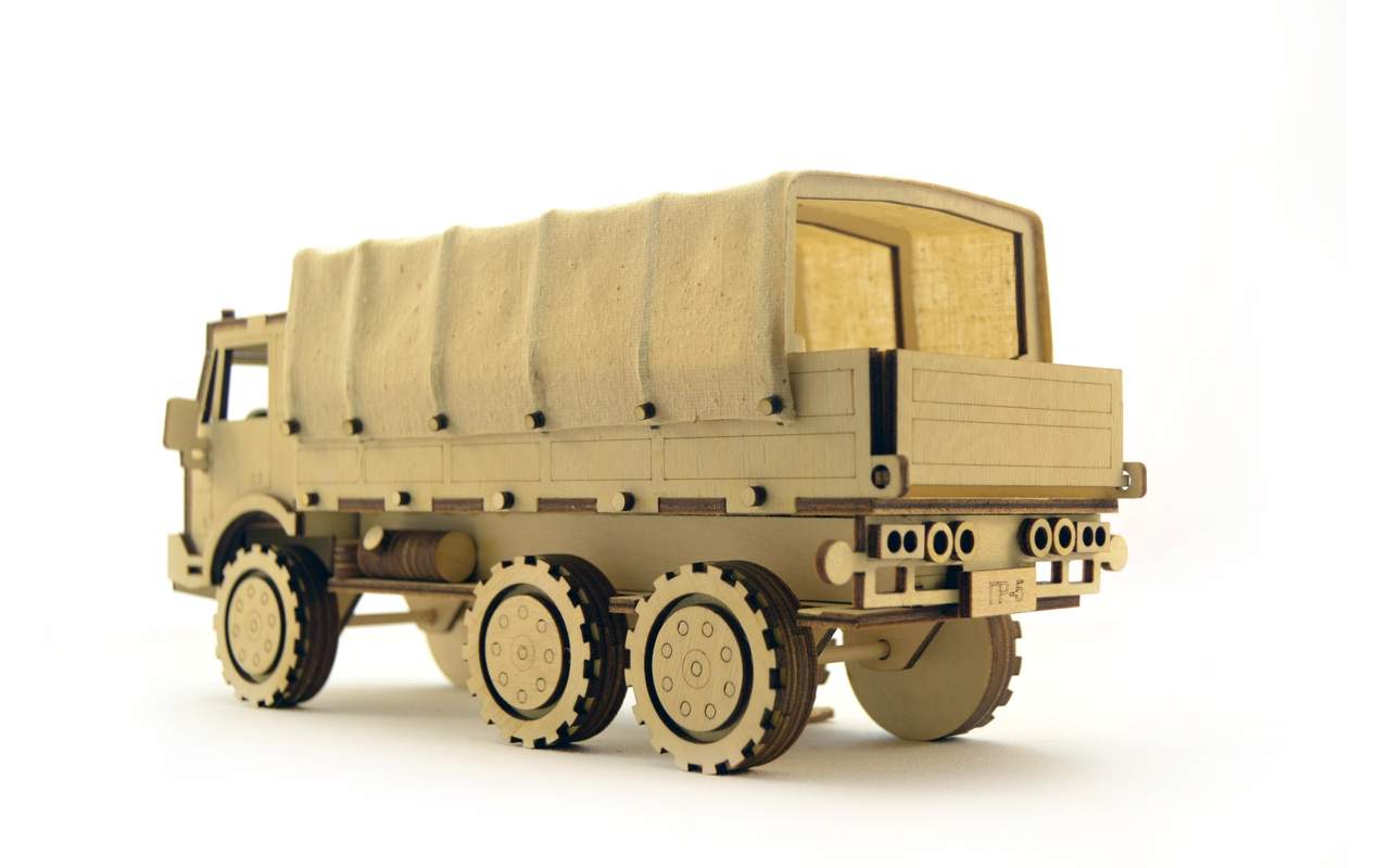 Купить Военный грузовик конструктор Lemmo из дерева