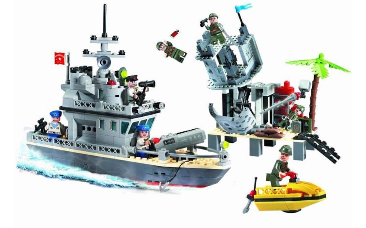 Конструктор аналог ЛЕГО (LEGO) Катер береговой охраны BRICK 819