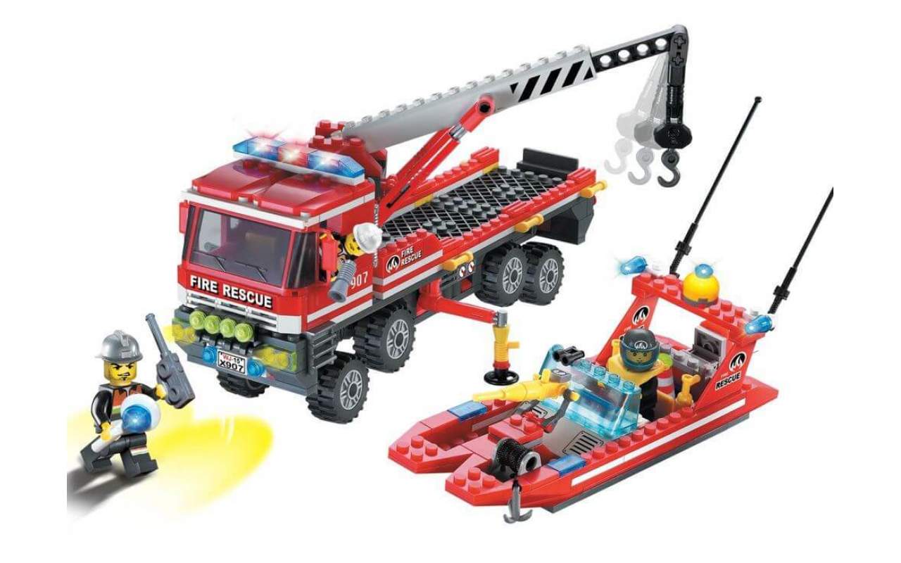 Конструктор аналог ЛЕГО (LEGO) Пожарная техника BRICK 907