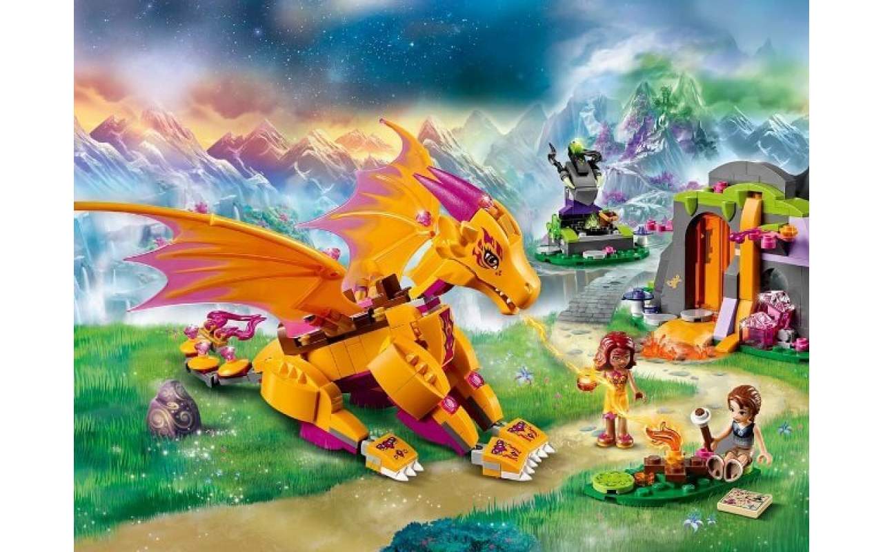 Конструктор аналог ЛЕГО (LEGO) ELVES Лавовая пещера дракона огня FAIRY BELA 10503